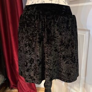L’Amour Black Velvet Crush Mini Skirt with Pockets by Nanette Lepore